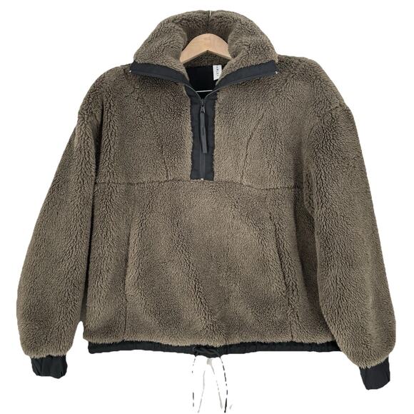 Varley Appleton Brown Black Fleece Pullover - Picture 1 of 7